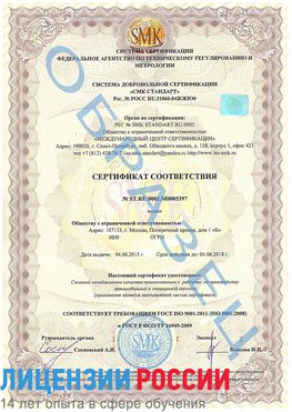 Образец сертификата соответствия Кашары Сертификат ISO/TS 16949