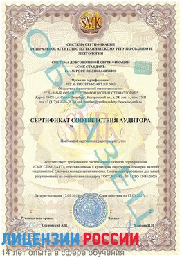 Образец сертификата соответствия аудитора Кашары Сертификат ISO 13485